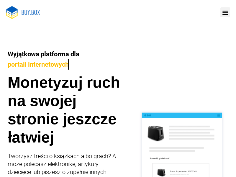 Widżet sprzedażowy buy.box dla sklepów internetowych